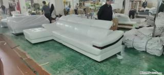 【大厂仿真皮沙发】实木框架，高回弹海绵45密度。全新包装，质量非常好，3.6米右贵妃 - 毕节28生活网 bijie.28life.com